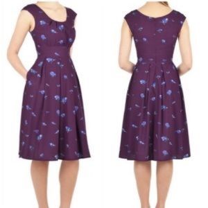 eShakti purple bluebird dress